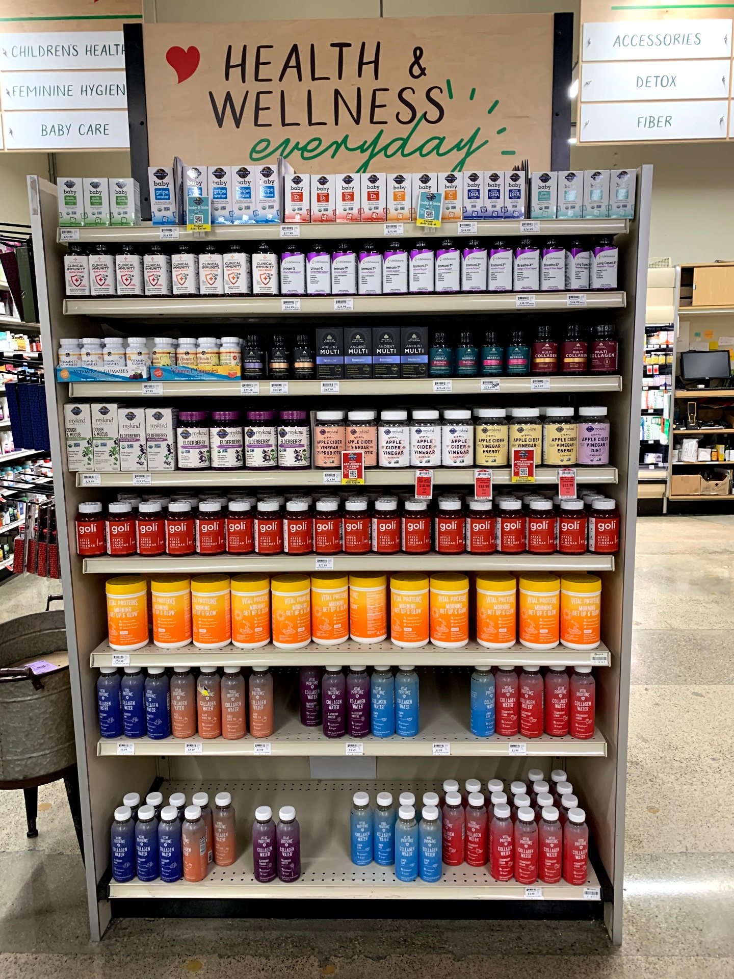 Premium wellness products on retail shelves